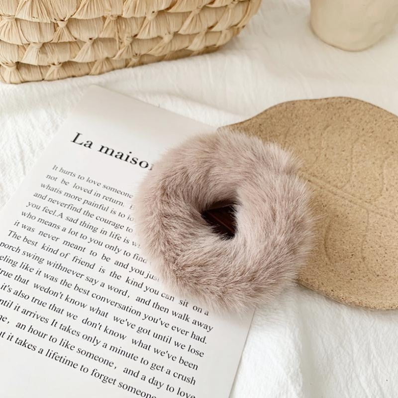 Rabbit hair donut Style Scrunchie