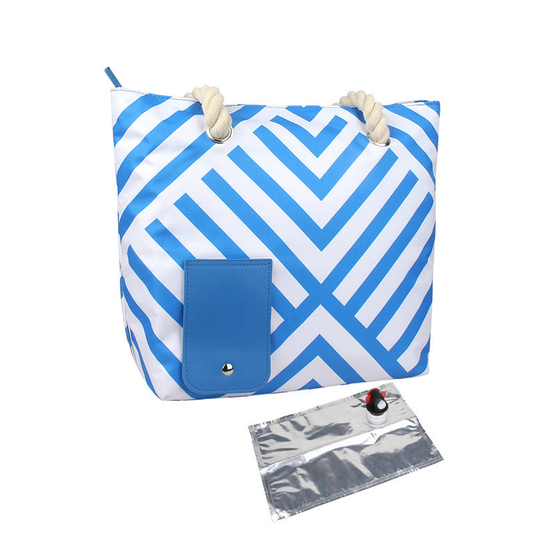 Red Wine built in Bag Insulated Portable Picnic Hand-held Beach Bag