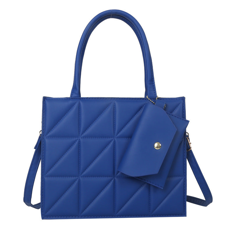 Plaid Shoulder With Small Wallet Simple Elegant Portable Square Handbag