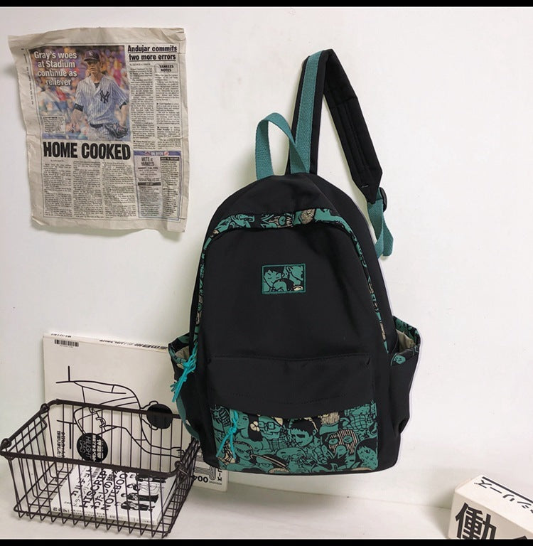 Nylon Simple Printed Schoolbag