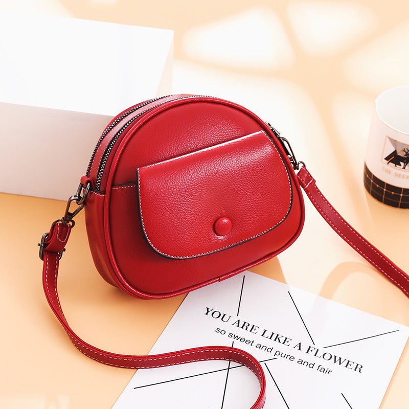 PU shoulder retro messenger bag