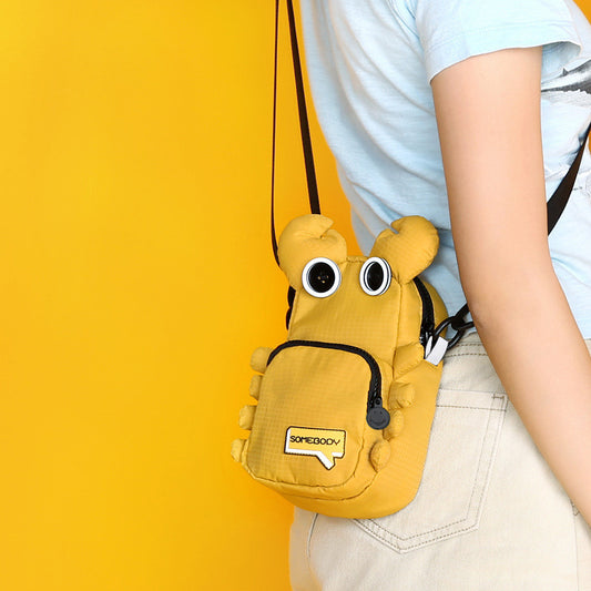 Tricolor Patch Little Crab Funny Bag Crossbody Small Square Bag