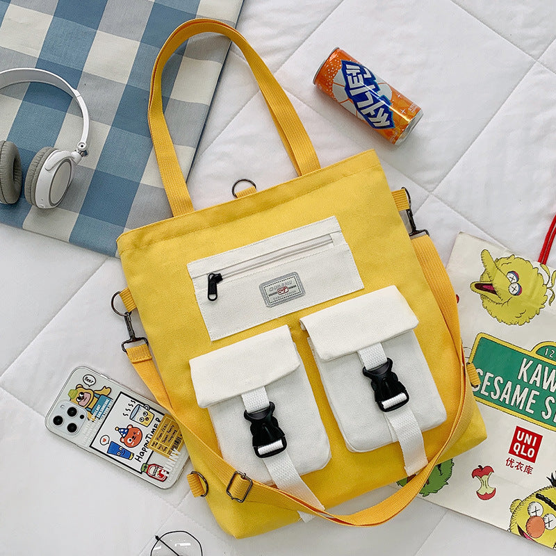 Large Capacity Double Mortise Lock Canvas Bag