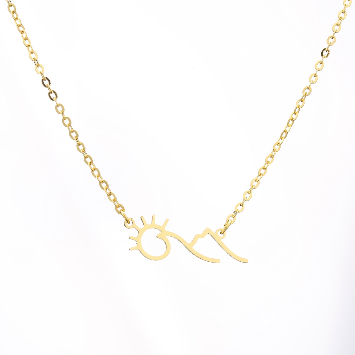 Sunrise Mountain Pendant Necklace