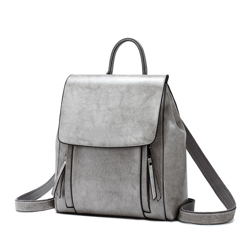 Echtes Leder Handtaschen Mode Öl Wachs Rindsleder Damen Rucksack