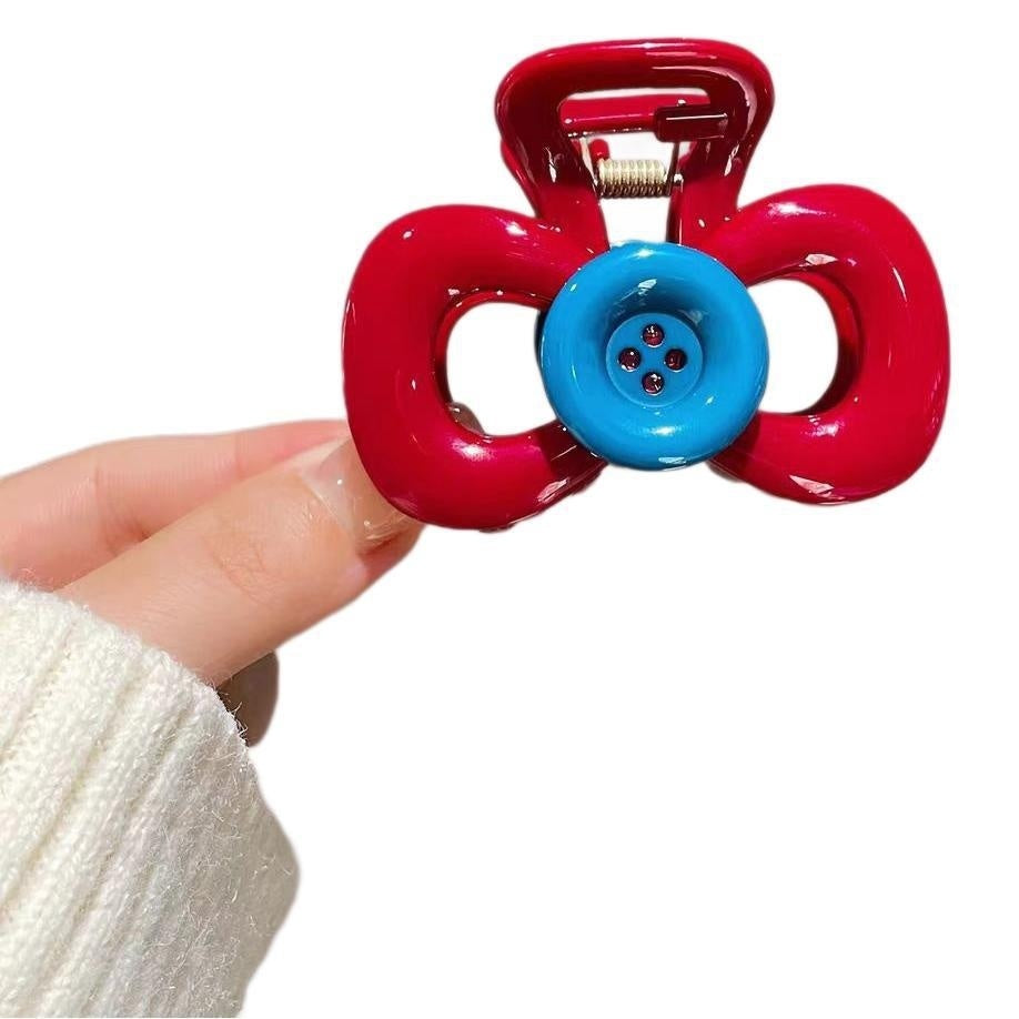 Fashion Temperament Red Triangle Hair Claw