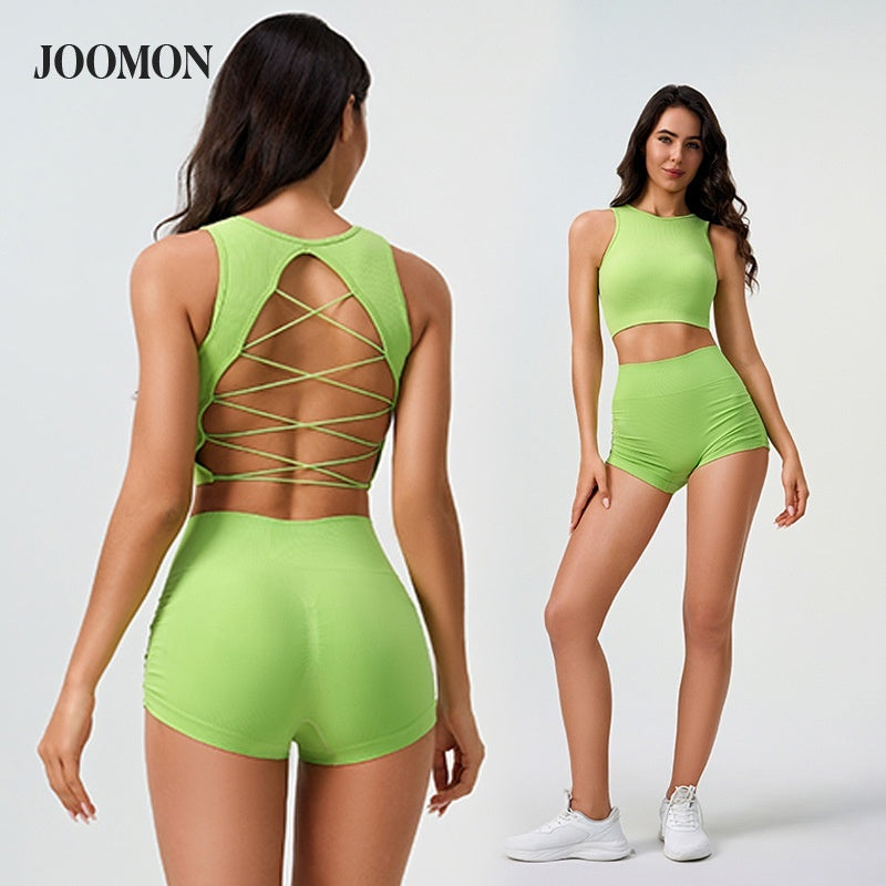 Sports Quick-drying Beauty Back Vest Shorts Set Two-piece Yoga Set