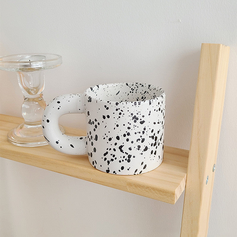 Polka Dot Splashed Ink Nordic Ceramic Mug