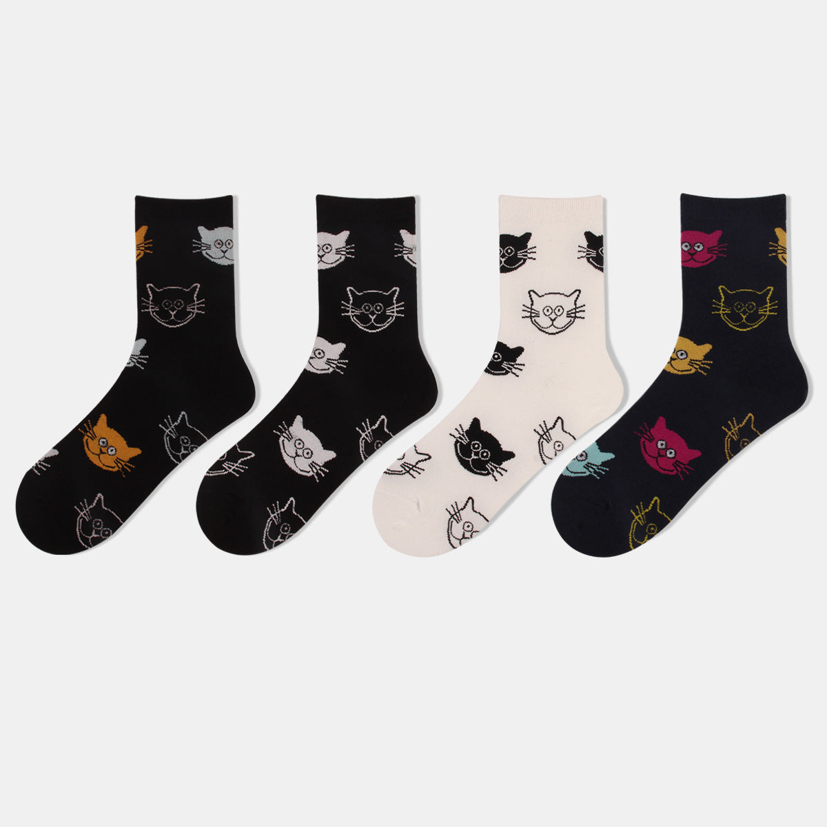 New Cute Cartoon Cat Casual Women's Socks