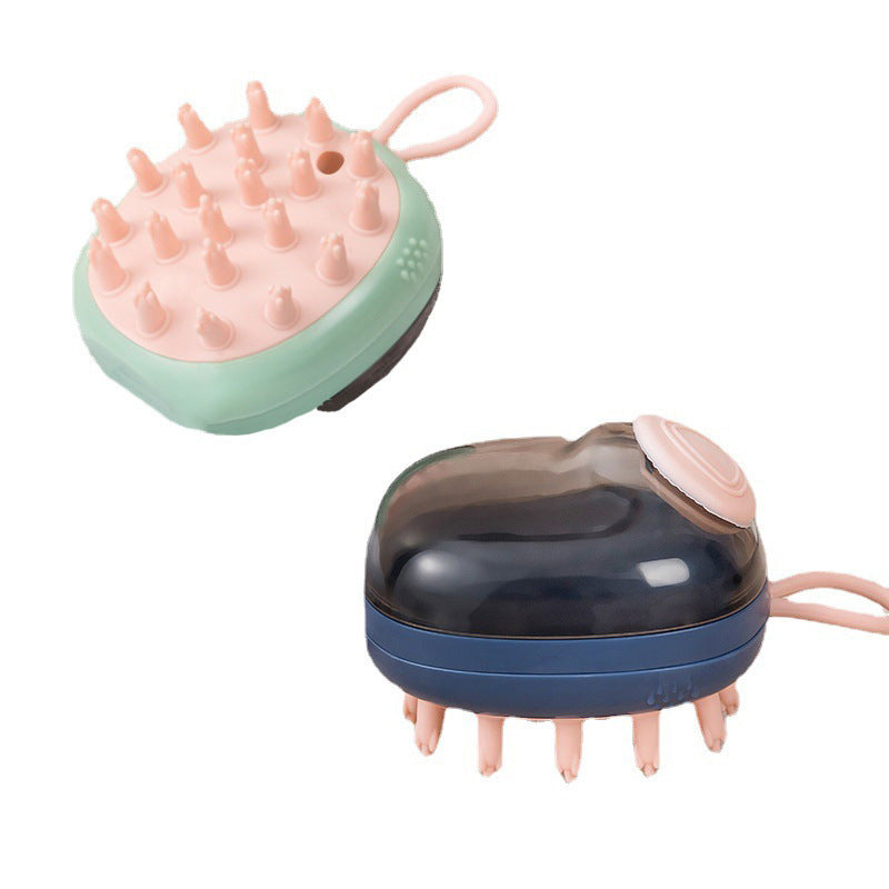 2 In 1 Pet Cleaning Bathing Massage Shampoo Soap Dispensing Grooming Brush