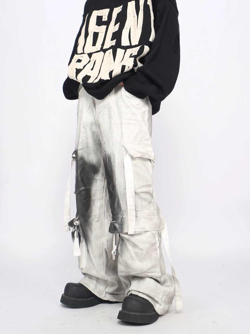 Splash Ink Multi-pocket Cargo Pants