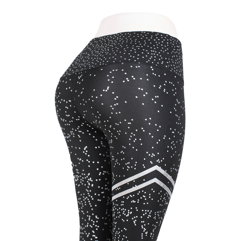 Hot Stamping Yoga Pants High Waist Stretch Fitness
