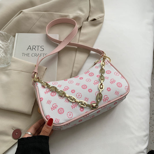 Contracted Small Bag Female Autumn Tide Pearl Chain