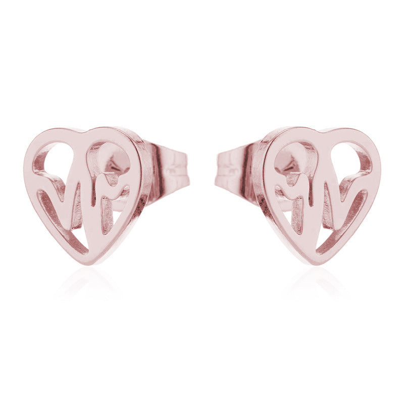 Korean fashion stainless steel ear jewelry
