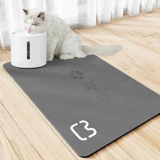 Minimalist Pet Feeding Mat Repeated Washing Water-absorbing Non-slip Mat