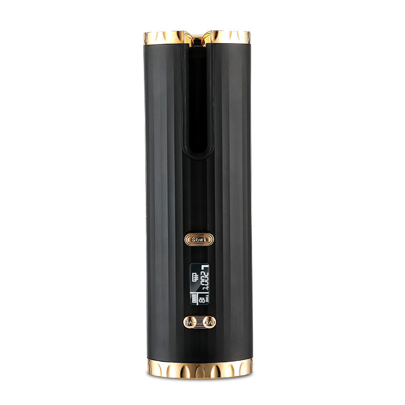Rechargeable Automatic Hair Curler Portable Hair Curling Iron with LCD Display