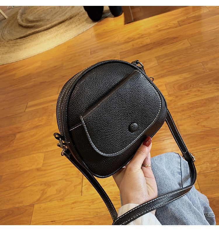 PU shoulder retro messenger bag