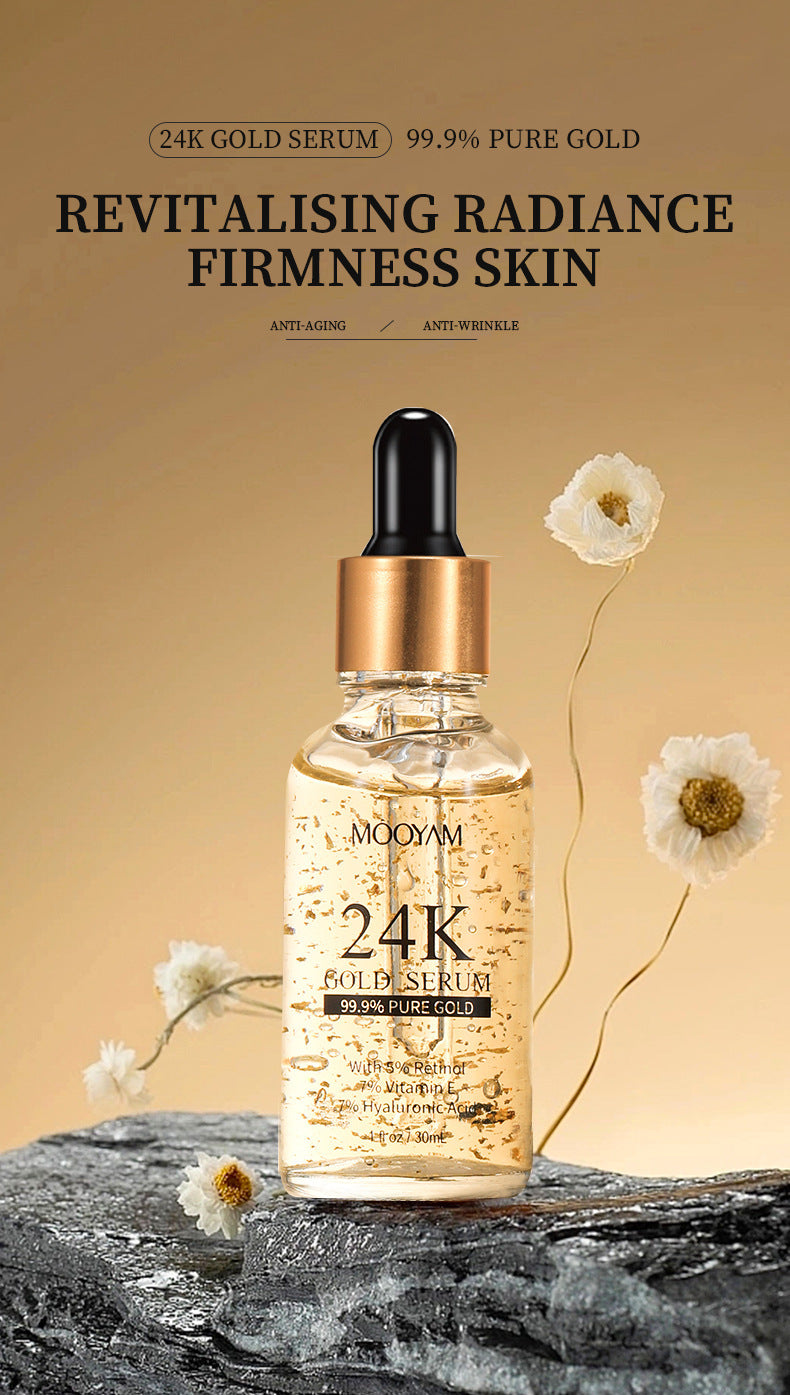 24Kゴールドフォイル30mL ビタミンE レチノール アンチリンクル リフティングフェイスセラム
