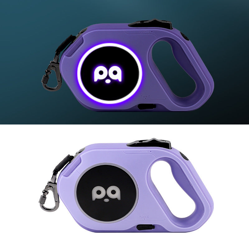 New Automatic Retractable Dog with Leash LED Light