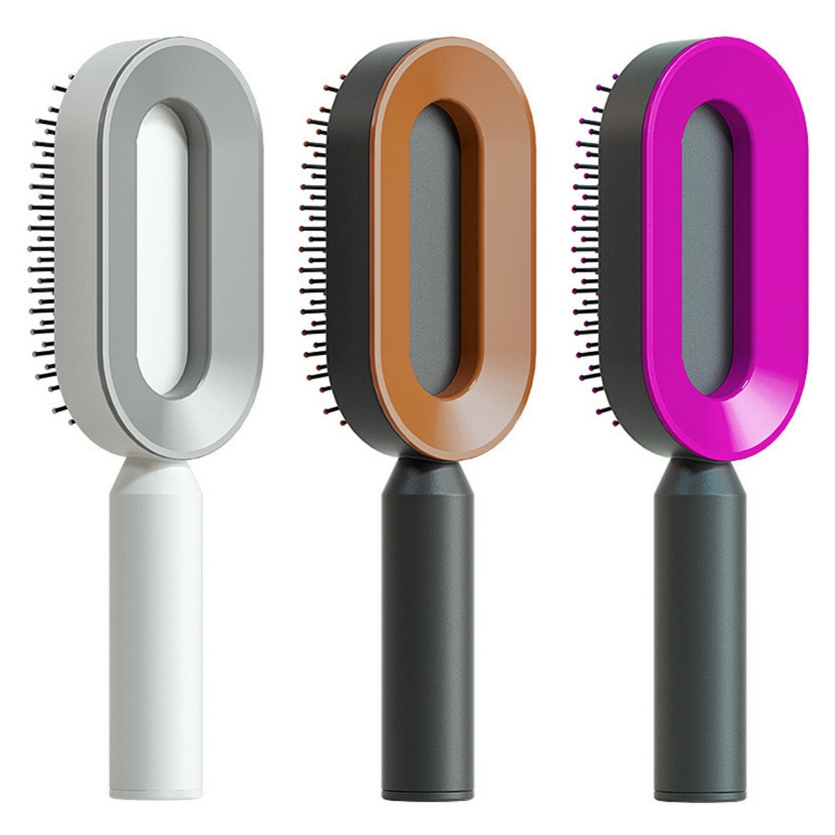 女性用セルフクリーニングヘアブラシ ワンキークリーニング