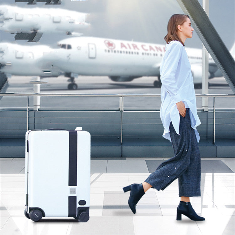 Intelligent Electric Luggage Automatically Follows You at Airport