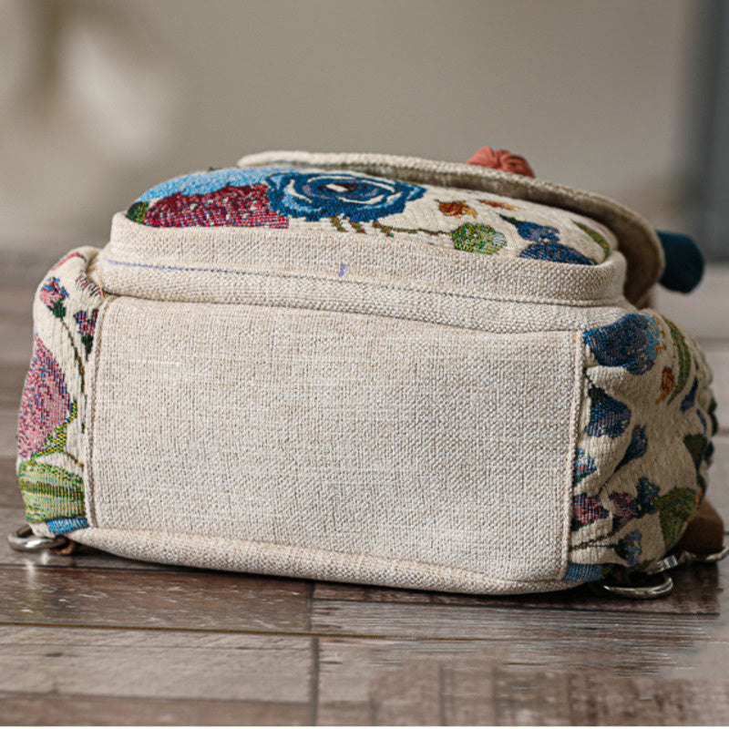 Hand-woven Shoulder Vertical Lightweight Canvas Small Bag