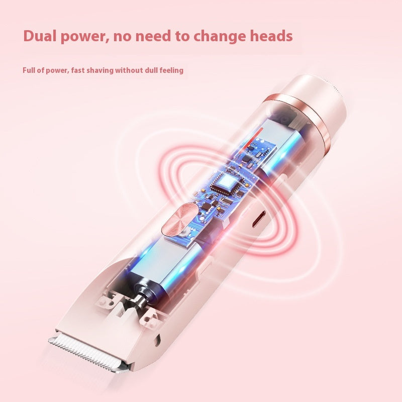 2 In 1 Hair Remover Women's Double Head Shaver Hair Trimmer Electric Razor