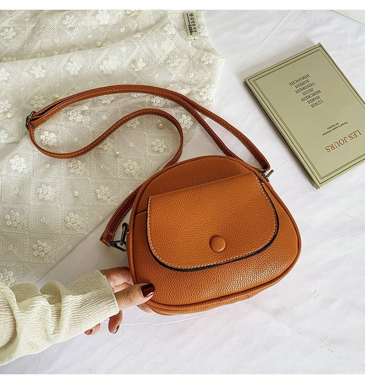 PU shoulder retro messenger bag