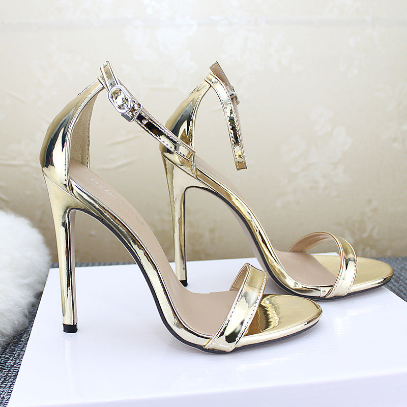 High Heels Gold And Silver Wedding Shoes