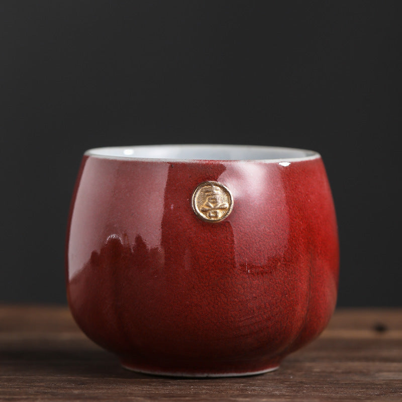 Japanese style kiln changing teacup, ceramic kung fu tea set