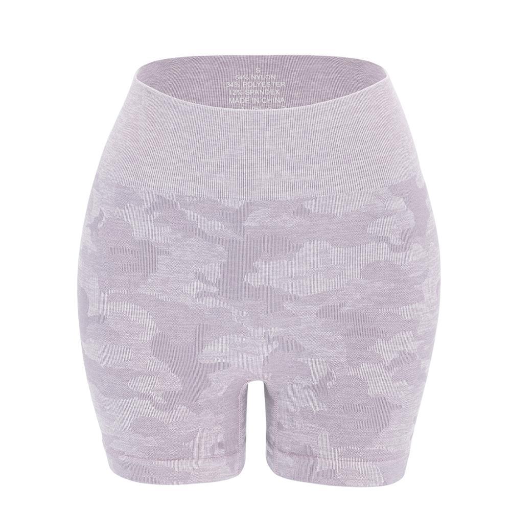 High stretch seamless camouflage yoga shorts