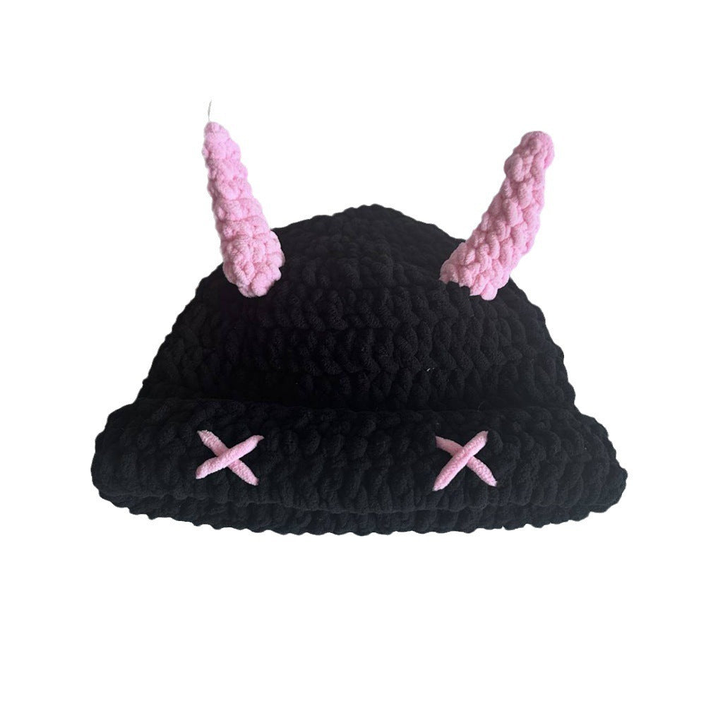 Cute Devil Horn Wool Hat