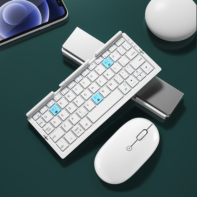 Mini Folding Bluetooth Keyboard Wireless Support3 Devices With Stand Keyboard For Phone Tablet