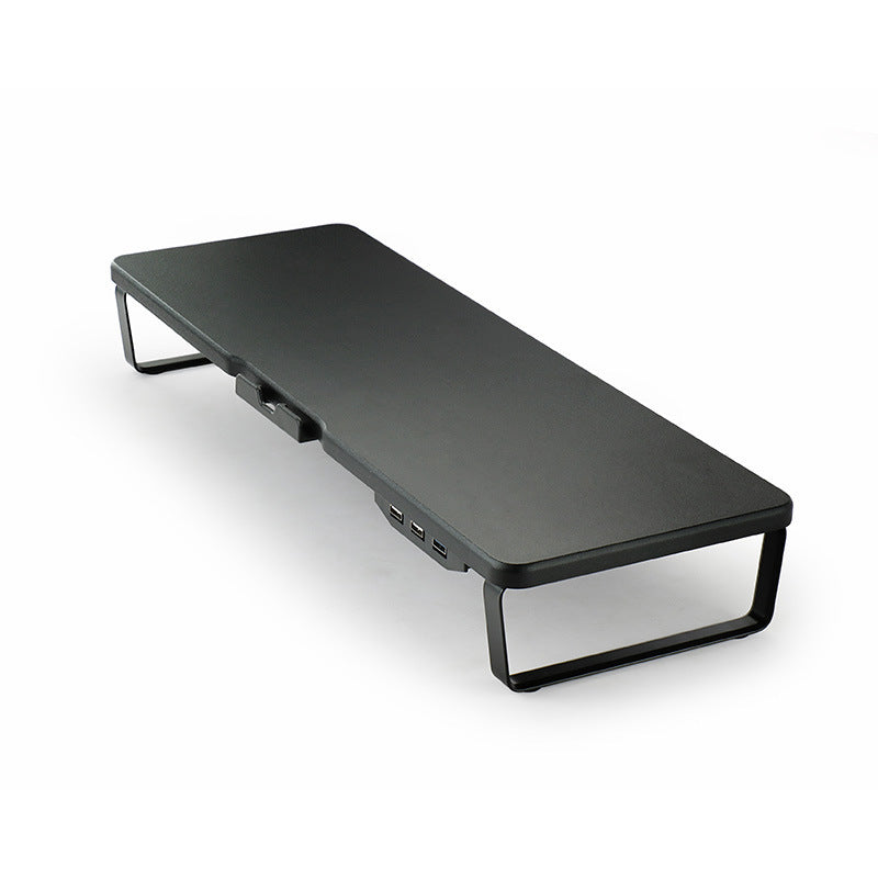 Ergonomischer Monitorhalter-Riser mit 3-teiligem USB-Anschluss, Laptop-Ständer, Bildschirmerhöhung, Desktop-Lapdesk mit Handyhalter