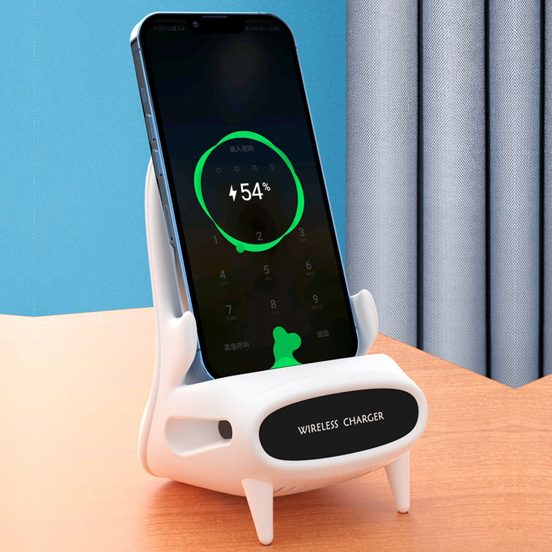 Portable Mini Chair Wireless Charger Desk Mobile Phone Holder