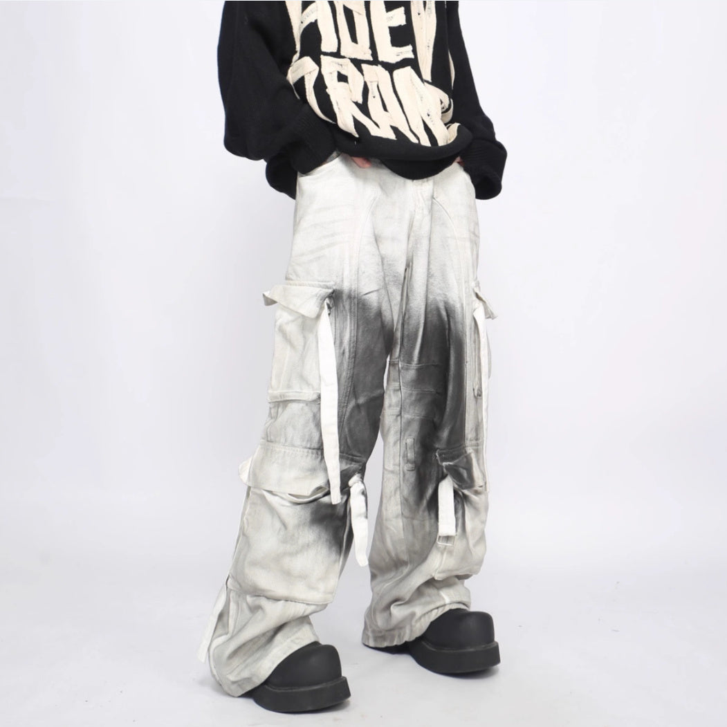 Splash Ink Multi-pocket Cargo Pants