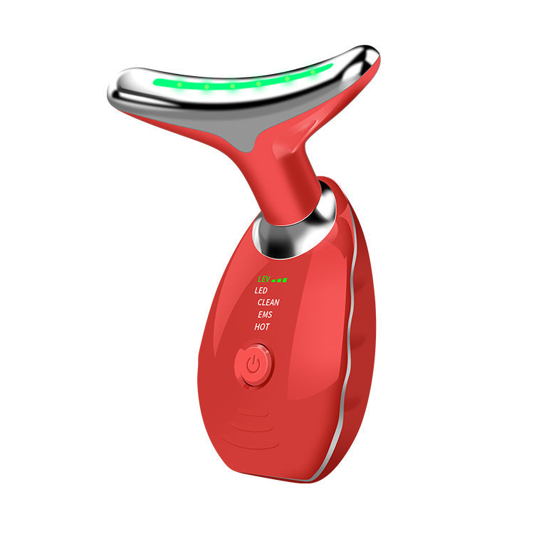 Neck Face Beauty Device Colorful LED Photon Therapy Skin Tighten Reduce Double Chin