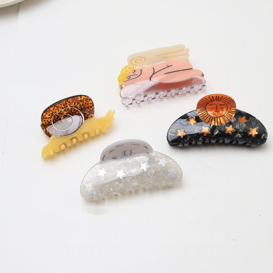 Snail Sunflower Angel Hair Clip