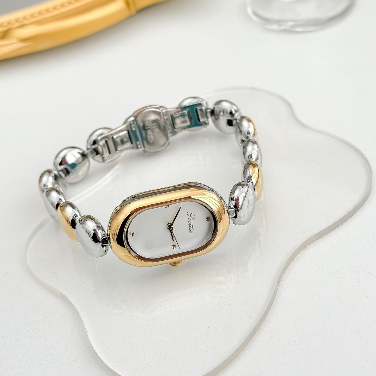 Bracelet Gold Elegant Oval Women's Watch