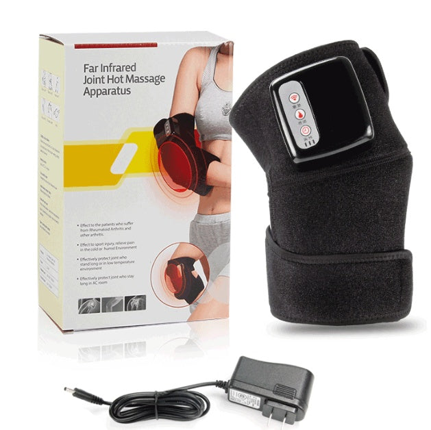 Beheiztes Kniemassagegerät, verschiedene Vibrations- und Heizmodi, 3-in-1-verstellbare Bandage für Knie, Schultern und Gelenke