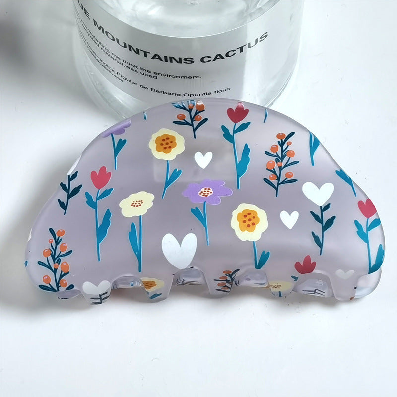 Frosted Hair Clip Flower Fashion