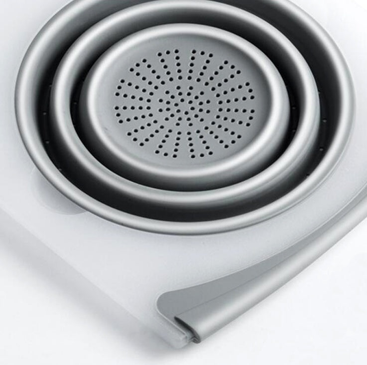 Multi-Functional 3 in 1 Chopping Board Detachable Folding Drain Basket Sink Cutting Board