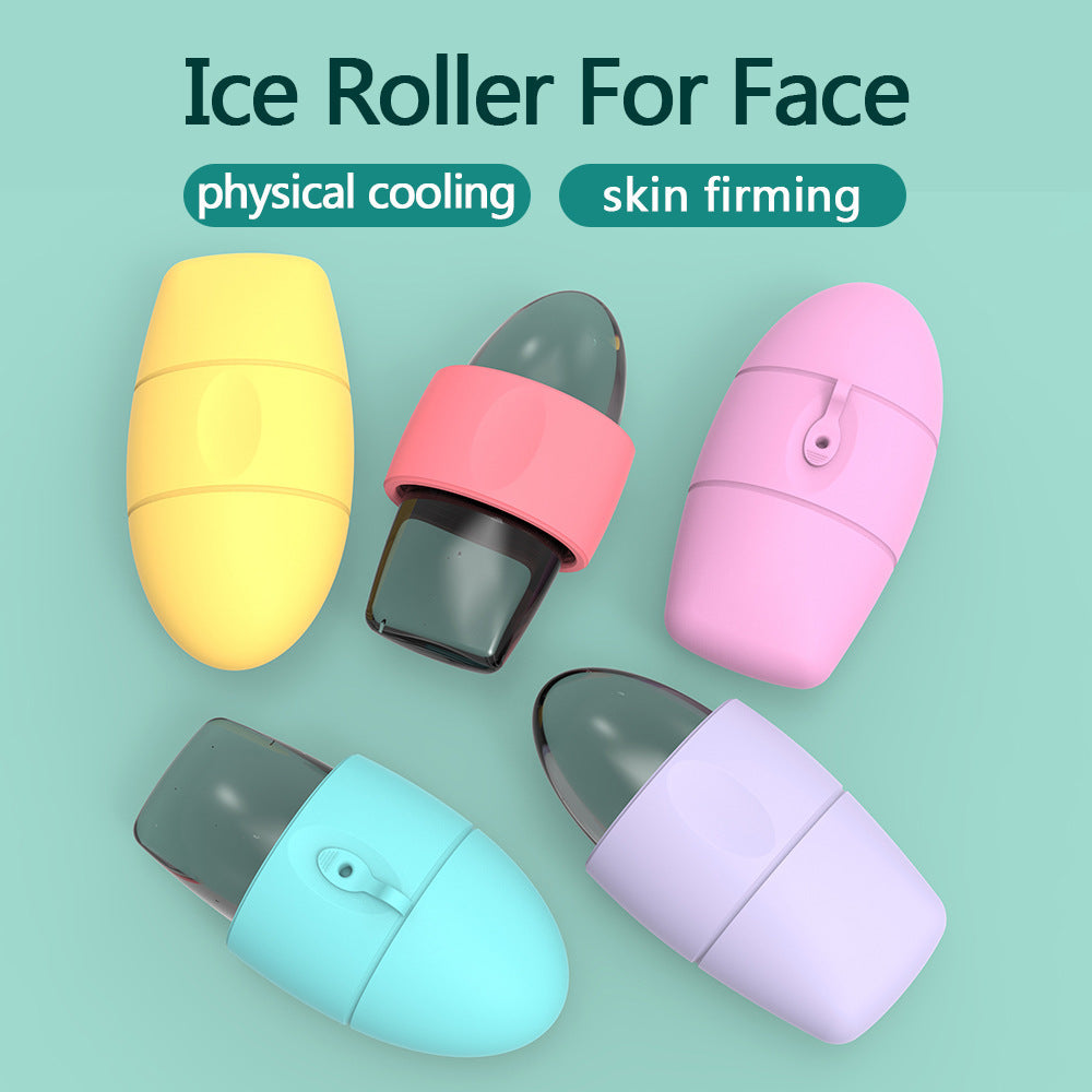 Silicone Ice Face Roller Contour Shrink Pores Remove Dark Circles Massage Skin