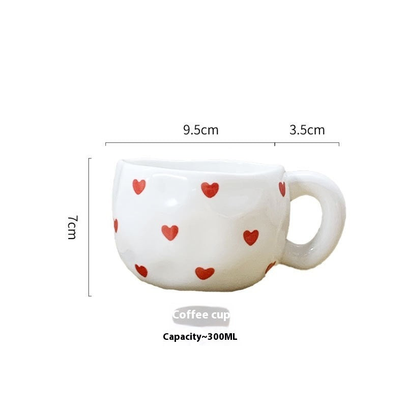 Cute Girl Heart Creative Hand-pinched Coffee Cup