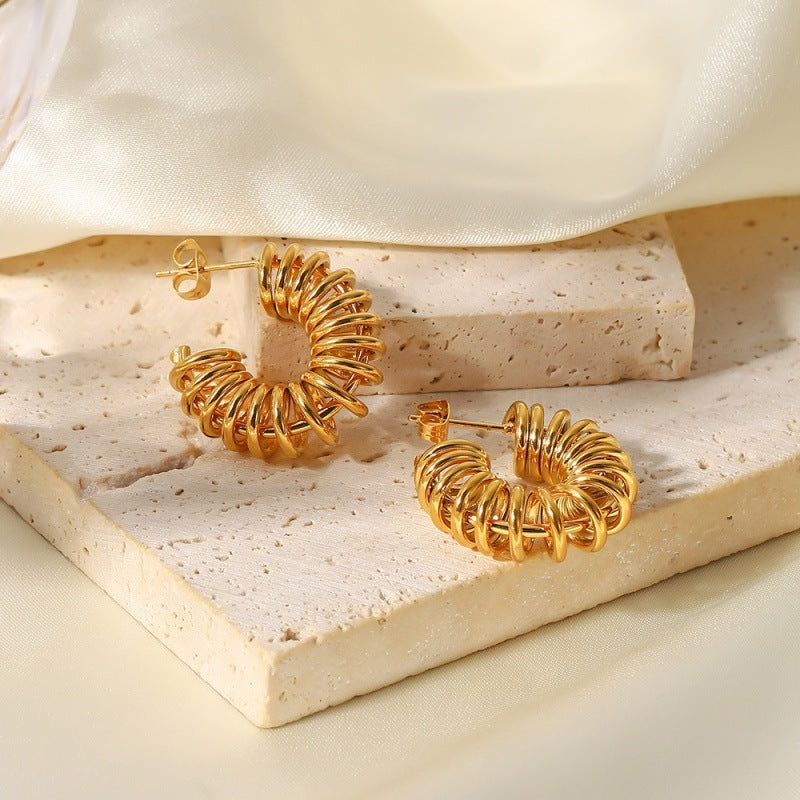 Titanium 18K Gold Earrings