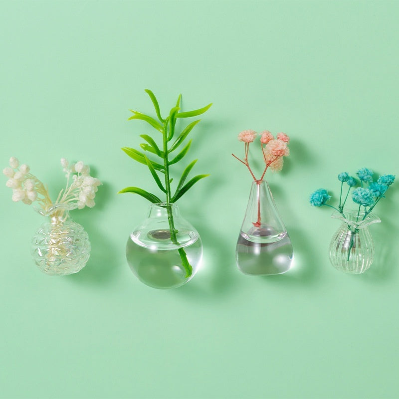 Magnetic Three-dimensional Decoration Refrigerator Sticker And Magnet Ceramic Mini Vases