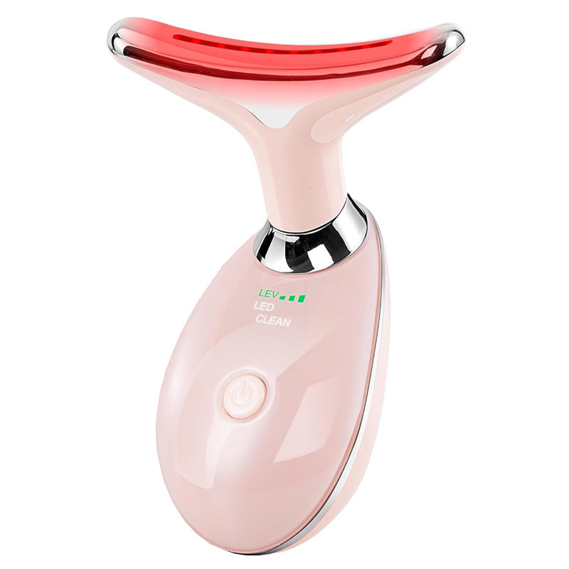 Neck Face Beauty Device Colorful LED Photon Therapy Skin Tighten Reduce Double Chin