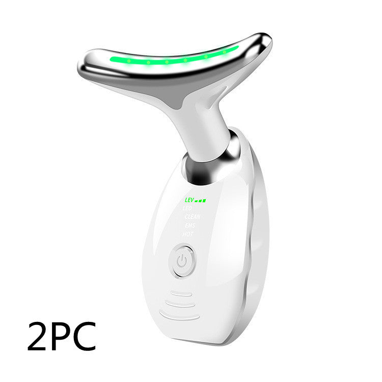 Neck Face Beauty Device Colorful LED Photon Therapy Skin Tighten Reduce Double Chin