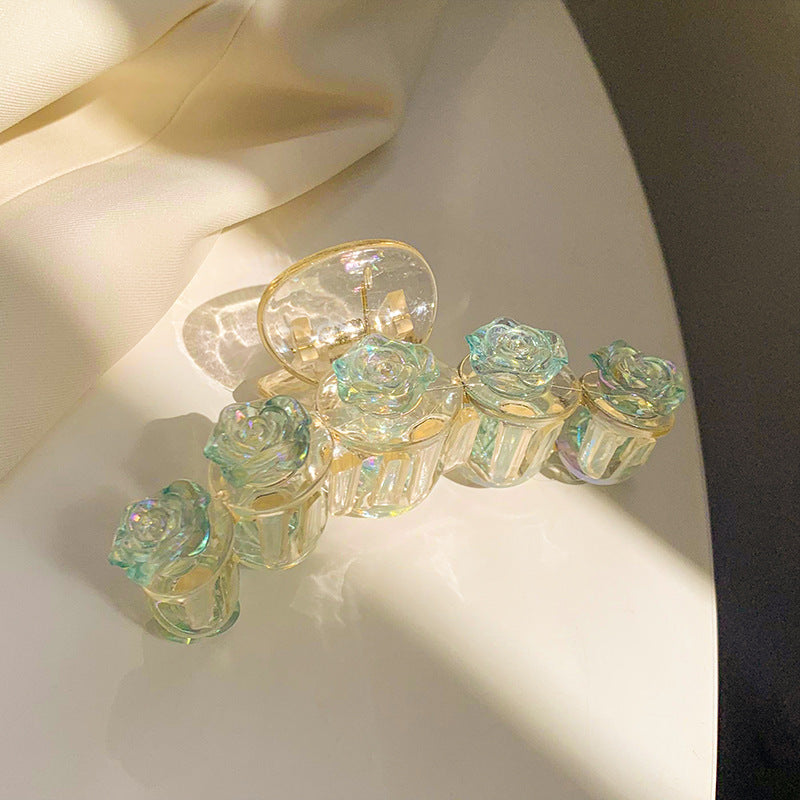 Rose Flower Style Hair Claw