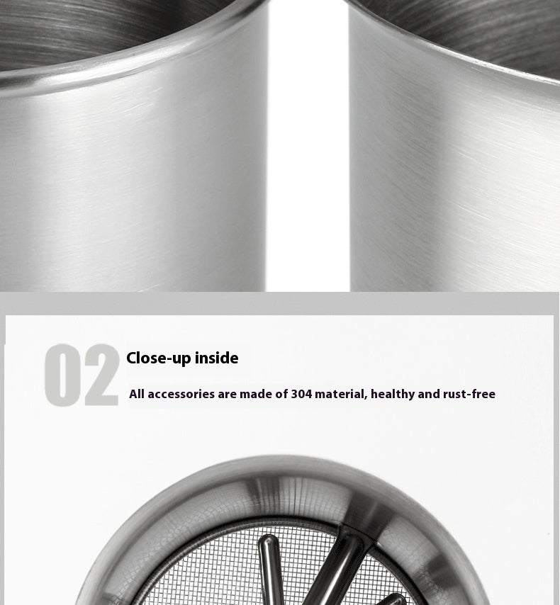 Stainless Steel Flour Sifter Semi-automatic Hand-held Round